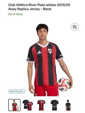 Club Atlético River Plate adidas 2025/26 Away Replica Jersey - Black